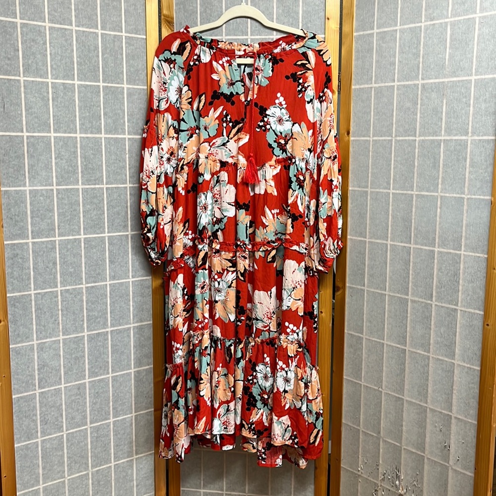 Easel Long sleeve Tunic Dress